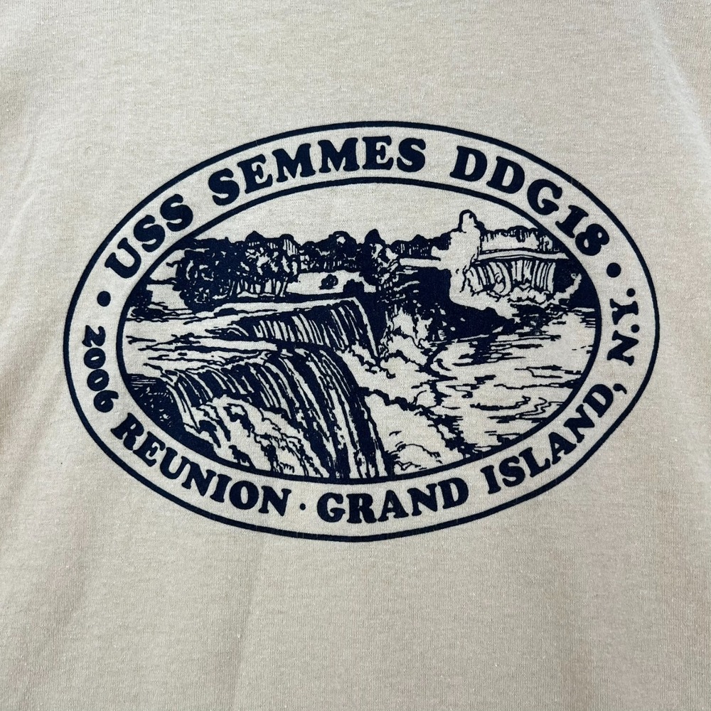Vintage Y2k USS Semmes DDG18 Reunion 2006‎ Adult Large Yellow Soft Gildan Tab - Picture 3 of 15